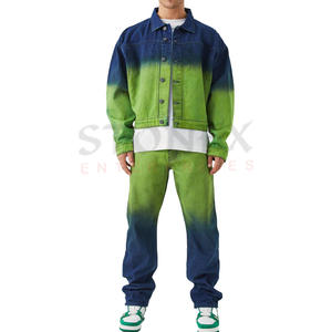 Ropa Oem de talla grande para hombre, recién llegado, chaqueta vaquera a la moda, pantalones, traje de dos piezas, conjuntos de Chaquetas vaqueras personalizadas para hombre - Product Image 1