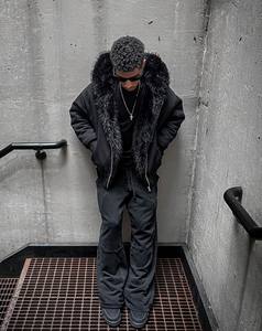 Sportish Impex Custom Heavyweight Double Layer Zip-Up <b>Fur</b> Hoodie <b>Men</b> | Reversible Thick Fleece Winter <b>Jacket</b> - Product Image 4