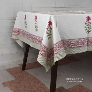 Nappe de table imprimée en toile de coton indien 4 places, 6 places et 8 places - Product Image 6