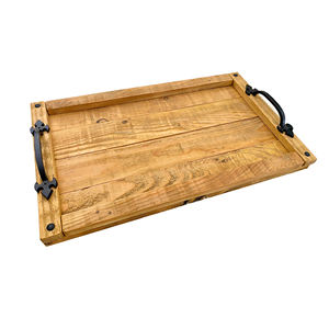 Bandeja de forma personalizada Diseño hecho a mano Bandeja de madera para servir Pasta dulce con acabado natural de alta calidad Platos para servir Vajilla Decoración - Product Image 3