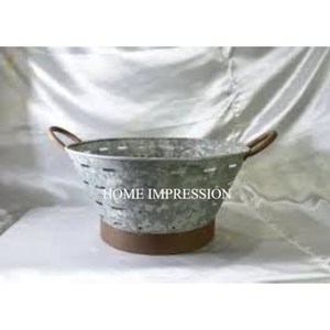 Venta al por mayor último diseño de alta calidad galvanizado forma redonda cuenco para servir vajilla Mesa diseño japonés regalo de Navidad - Product Image 6