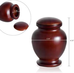 Elegant Handcrafted Oval Wood Cremation Urn <b>for</b> Adults up to 200 Lbs Vase Urn <b>for</b> <b>Ashes</b> <b>for</b> Pet <b>Caskets</b> & Urns - Product Image 3