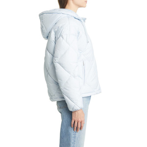 Chaquetas Acolchadas de Burbuja para Mujer, Invierno 2024, Más Vendidas, Color Sólido, Tejido Personalizado, Transpirables, Cálidas, Brillantes, con Capucha - Product Image 2