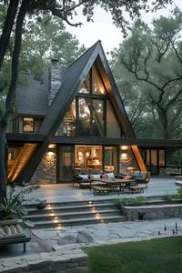 Bungalow préfabriqué en bois triangulaire moderne Garantie de 2 ans pour villa Cuisine Salle de bain Hôtel Salon Chambre Bureau Bâtiment - Product Image 3