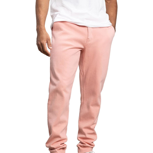 Pantalones ajustados informales para hombre 100% algodón transpirable medio recto personalizable Marca Diseño de Moda teñido liso OEM ODM Bienvenido - Product Image 1