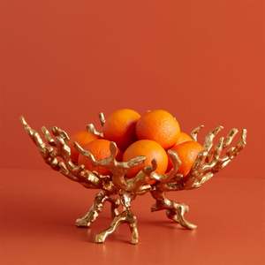 Bol en aluminium en forme de feuille Nouveaux styles Design Dessus de table Fruits secs Bol de service Vaisselle en métal Bol de bonne qualité - Product Image 4