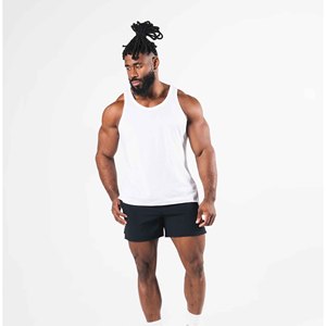 High Quality Men's White Cotton Tank <b>Top</b> O-Neck Solid Plain Knitted Sleeveless Casual Sporty Style Workout Wear - Product Image 5