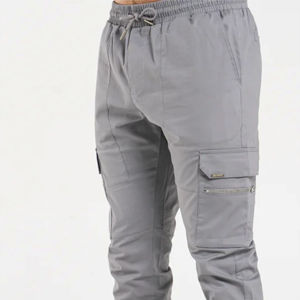 Pantalon cargo de haute qualité pour hommes avec plusieurs poches et tissu durable pour les activités de plein air en gros personnalisé - Product Image 4