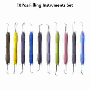 Kit LM ARTE Dental Restaurativo de alta calidad, mango Manual de silicona de 10 piezas, juego de instrumentos de relleno compuesto Anterior Posterior - Product Image 2