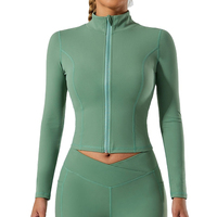 Ensemble 2 pièces de sport taille haute pour femme : veste, brassière et leggings respirants et très extensibles pour l'entraînement et le fitness