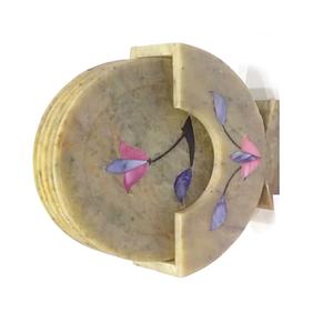 ชุดที่รองแก้วหินอ่อนทำด้วยมือระดับพรีเมี่ยมพร้อมดีไซน์ทันสมัยเหมาะสำหรับการตกแต่งโต๊ะจากผู้ค้าส่งอินเดียที่เชื่อถือได้ - Product Image 5