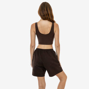 Nouveau Logo d'impression personnalisé pour femmes à la mode 100% coton éponge française qualité de luxe personnalisé Gym Sweat Cargo Shorts - Product Image 2