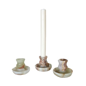 Noble Onyx <b>Marble</b> Candleholder, Stone <b>Marble</b> <b>Candle</b> Holder, <b>CANDLE</b> HOLDER ONYX WITHOUT BRASS - Product Image 2