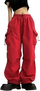 Ropa de calle para mujer, pantalones holgados Vintage rectos de cintura alta y pierna ancha, pantalones Cargo con bolsillos, conjuntos de Jogger para mujer 2026 - Product Image 6