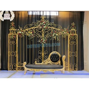 Panneau de porte en métal pour réception de mariage, panneau de porte en métal pour cérémonie d'anneau, nouvelle conception d'arcs en métal - Product Image 1