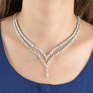 New 3A Cubic Zircon American Bridal Wedding Jewelry Set Bridal Party Leaves Necklace 4 Piece Jewelry Set - Product Image 4