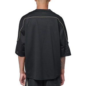 เสื้อยืดเฮลลี่ ซิมเพิล สีดำ ผ้าฝ้าย/โพลีเอสเตอร์ เสื้อยืดกีฬาผู้ชาย คอวี ระบายอากาศได้ดี น้ำหนักเบา แขนสั้น มีแถบสะท้อนแสง - Product Image 2