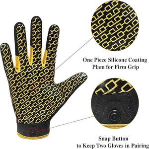 All Star Pro Fit Guantes de fútbol Super Sticky Receptor Guantes con ajuste cómodo Malla transpirable para cualquier clima Hecho de cuero - Product Image 5