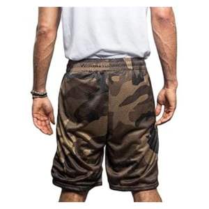 กางเกงขาสั้นตาข่ายแบบปรับแต่งได้สำหรับผู้ชายชุดเล่นกีฬาผ้าโพลีเอสเตอร์แห้งเร็วแบบ100% ระบายอากาศได้ดี - Product Image 2