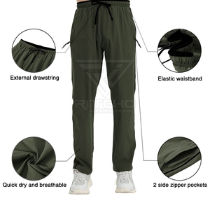 Design unique nouveauté pantalon décontracté à taille élastique pour hommes taille personnalisée pantalon 100% coton respirant à séchage rapide prix de gros - Product Image 6