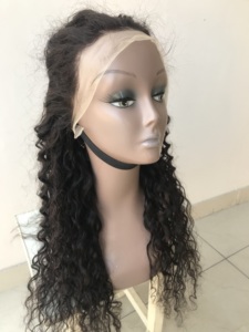 Vente en gros de cheveux humains brésiliens naturels bruts vierges cuticules alignées naturels bouclés 13x4 vendeur de perruques en dentelle pour les femmes noires temple brut - Product Image 2