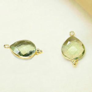 Argent Sterling 925 DIY Fabrication de Bijoux Charme Collier Vermeil Or En Vrac Fantaisie Lunette Vert Améthyste Coeur De Mode Pendentifs Charmes - Product Image 1