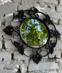 Modern <b>Silver</b> Round Mosaic Decorative <b>Mirror</b> Customizable Color & Shape - Product Image 5