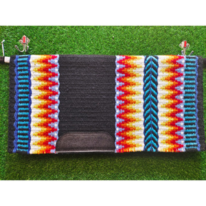 Western Show Horse Saddle Blanket Diseño de Nueva Zelanda Manta de sillín de lana hecha a mano Top Wool Saddle Pad Size - Product Image 1