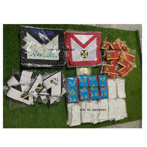 ผ้ากันเปื้อนช่างก่ออิฐแบบมีกระเป๋าปักลายทองและลวดทำมือจากหนังแกะ - Product Image 4