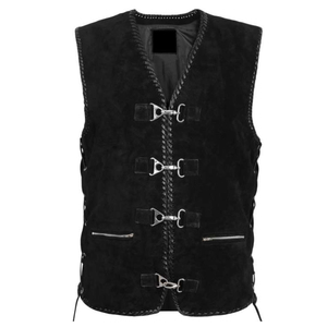 Gilet en cuir pour hommes sur mesure respirant et pour une utilisation en extérieur en hiver fabriqué par des professionnels avec logo - Product Image 1