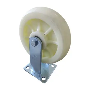 200mm Fixed Stainless steel caster wheels anti-rust caster PU wheels heavy duty caster wheels