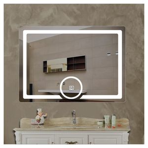 Mueble de baño de pared moderno personalizado de lujo, <span class=keywords><strong>precio</strong></span> de fábrica, tocador de baño con lavabo de pizarra, espejo inteligente superior - Product Image 2