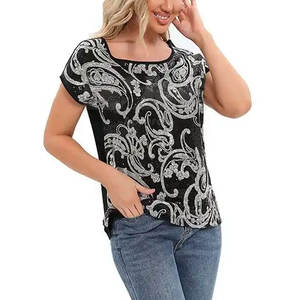 Camiseta de sublimación para mujer con logotipo personalizado al mejor precio, camiseta de lona de tela de lona de verano, camiseta de sublimación de Color personalizada - Product Image 5