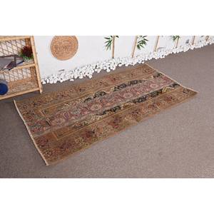 Antiguo marrón rojo 3,2 X 6.2ft Vintage turco alfombra lana Seagrass 10mm área grande Patchwork para pasillo rectángulo látex habitación alfombra - Product Image 2