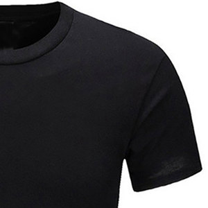 Vente en gros T-shirts noirs 100% coton imprimés avec logo personnalisé de haute qualité pour hommes - Product Image 6
