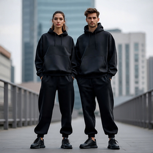 Women Oversize Tracksuit Sportswear Jogging <b>Drop</b> Shoulder Track Suit 500 GSM Hoodie & Sweatpants Two Piece Sets Ladies - Product Image 1