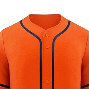 Mens Baseball <b>Jersey</b> Blank Plain Button Down Shirts Short Sleeve Hip Hop Hipster Active Team Sports Uniforms by Dress Sports - Product Image 2