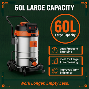 <span class=keywords><strong>Aspirateur</strong></span> industriel électrique OEM neuf, sec et humide, 60L, double moteur <span class=keywords><strong>2400W</strong></span>, usage intensif pour usine et atelier - Product Image 4