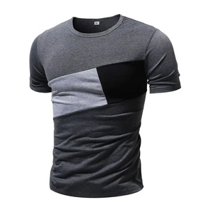 Top Notch Qualité Hommes Multicolore 100% Coton T-Shirt Séchage Rapide Anti-Rides Conception Personnalisée Col Motif Imprimé Tissu Tricoté - Product Image 1