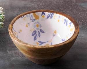 Cuenco redondo de flamenco con estampado de esmalte de madera multicolor de gran venta 2023 al por mayor de La India POR STAR CRAFTS INDIA - Product Image 4