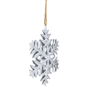 Modern Silver Snowflake Design Metal Tree <b>Ornament</b> for Creative Christmas Tree Hanging and Home Decoration - Product Image 5