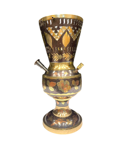 Mới nhất đến <span class=keywords><strong>AL</strong></span> farida sang trọng chất lượng cao Ai Cập boury handmade Brass mở-đóng chức năng hookah hình bầu dục cong hình dạng Vàng - Product Image 5