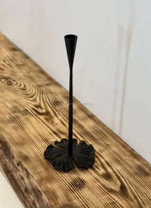Luxury Handcrafted One-Candle <b>Holder</b> with <b>Black</b> Finish Christmas Flower Design for Home Decoration & Other Candle Jars/Lanterns - Product Image 4