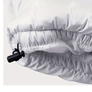 Chaqueta de burbujas de invierno de lona con capucha personalizada para hombres con bolsillos impermeable ecológico de alta calidad - Product Image 5