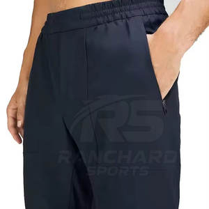 Pantalones Casuales Suaves Personalizados de Color Sólido, Pantalones Deportivos Cálidos de Invierno para Hombre, de Poliéster y Algodón - Product Image 5