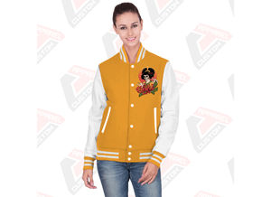 Venta caliente de las mujeres Casual Street Wear Varsity Jacket Nueva moda de impresión personalizada chaqueta transpirable para las mujeres - Product Image 3