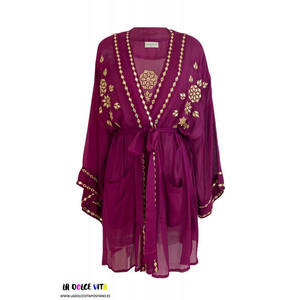 Vestido largo de satén con lentejuelas sexy para mujer, estilo A, con cuello cruzado, manga ancha y espalda descubierta, ideal para bodas, venta al por mayor de fábrica. - Product Image 6