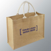 Bolsas de compras de yute con asas de tela de algodón impresas personalizadas con su texto de arte o logotipo, bolsas de mano de yute de promoción de Marca reutilizables