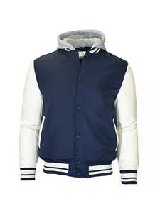 Chaqueta Varsity Casual de Otoño para Hombre, a Rayas, Transpirable, con Capucha Desmontable - Product Image 4