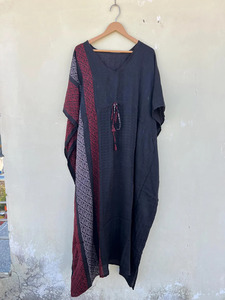 Caftán de seda reciclado estilo bohemio cubierta de playa con función de secado rápido 100% gasa informal para verano otoño primavera - Product Image 4